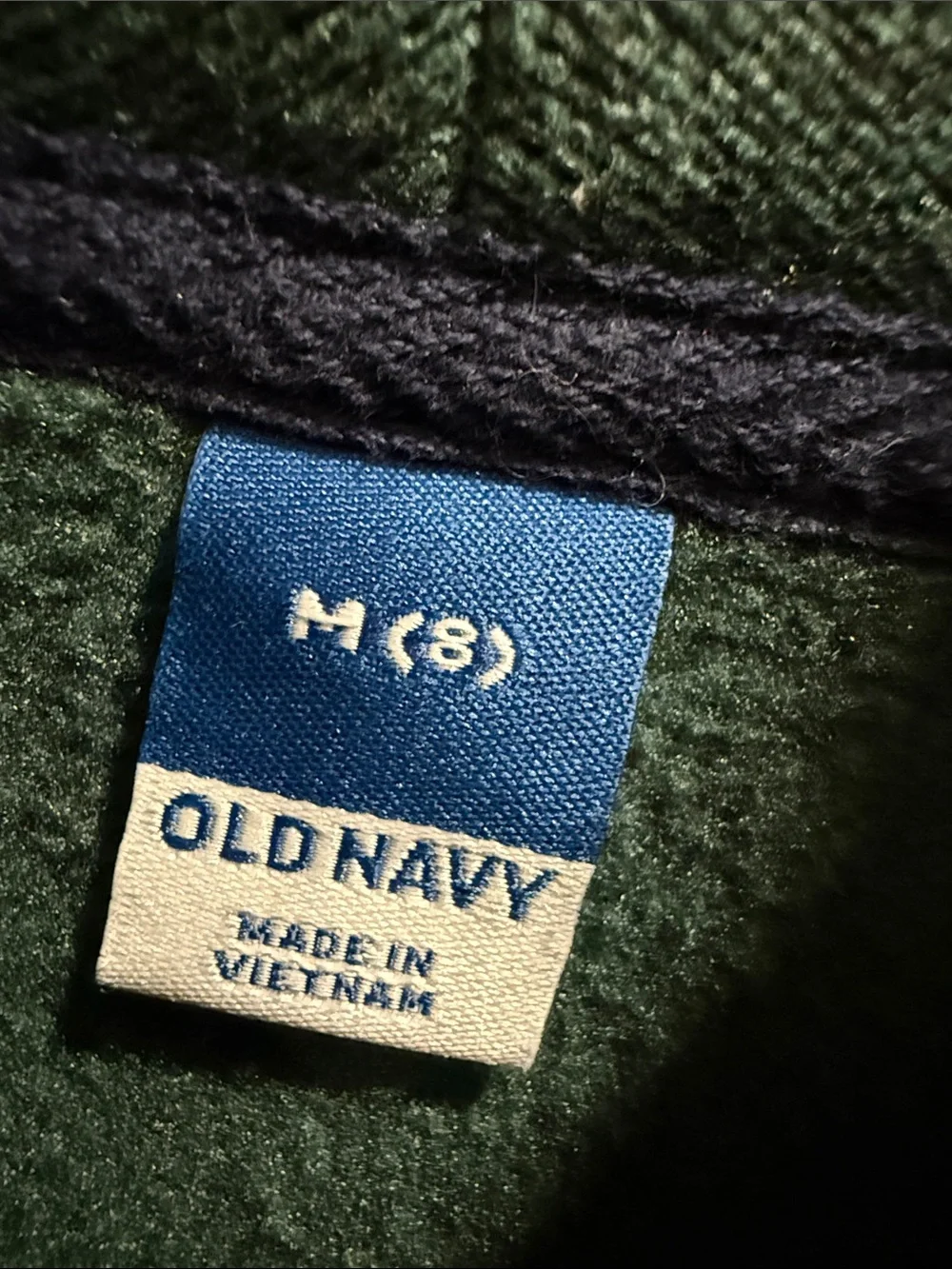 Old Navy Onyx Green Shawl Collar Button Pullover Sweater Size M/8